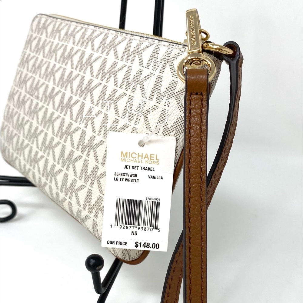 🎄 Santa’s Special 🎁 Michael Kors LG Wristlet Phone Case Clutch Vanilla - Picture 5 of 6